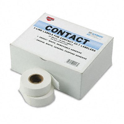 GARVEYOne-Line Pricemarker Labels Bulk Pack, 0.44 x 0.81, White, 1,200/Roll, 16 Rolls/Box