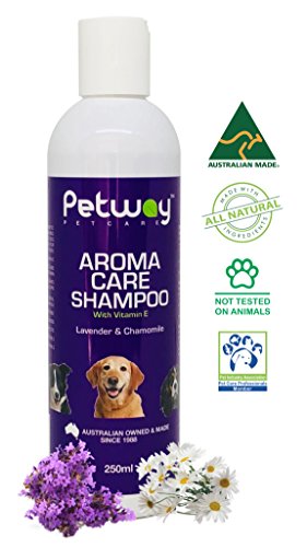 PetwayPetcare Dog Shampoo, Aroma Care Pet Hair Shampoo with Lavender, Chamomile & Vitamin E for Natural Coat & Skin Conditioning, Safe for Small Pets, Free of Phosphates, Parabens & Enzymes, 250ml