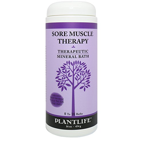 Plantlife Sore Muscle Therapy Bath Salts - Straight from The Plant Natural Aromatherapy Bath Salts - Balance, Calm, and Release Tension in The Body - Made in California 16 oz