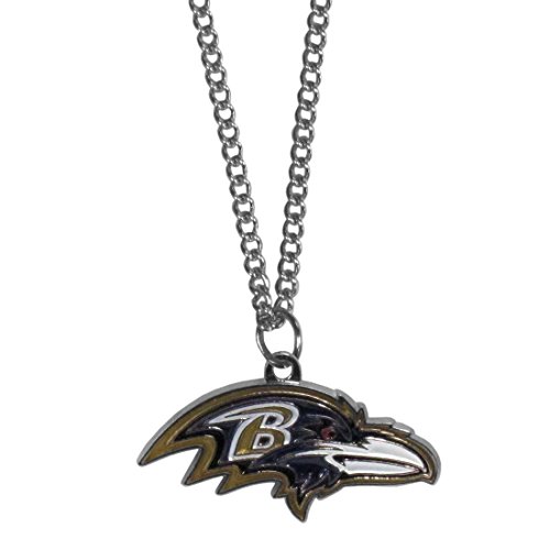 NFL Siskiyou Sports Fan Shop Baltimore Ravens Chain Necklace with Small Charm 22 inch Team Color