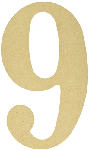 Mpi Mdf Classic Font Wood Letters And Numbers 95Inch Number9