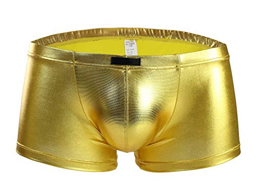 MendoveMens Liquid Metallic Hot Body Boxer Swimsuit Waterproof