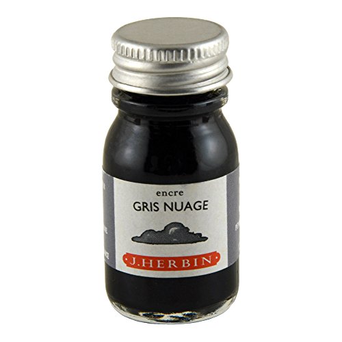 J. Herbin Fountain Pen Ink - 10 ml Bottled - Gris Nuage