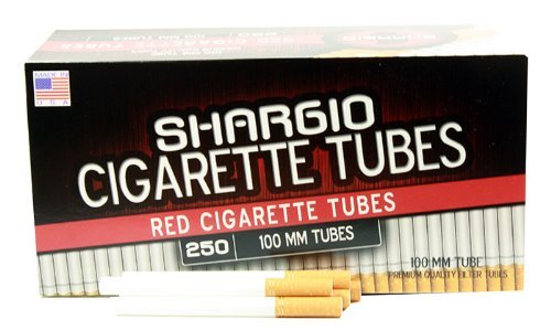 Shargio Red Filter Tubes Contains 100mm in Size 250ct and Full Flavor Comes with - Pack of 4