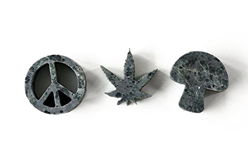 SPARQ Home Soapstone Psychedelic Whiskey Shapes/Rocks - Set of 3