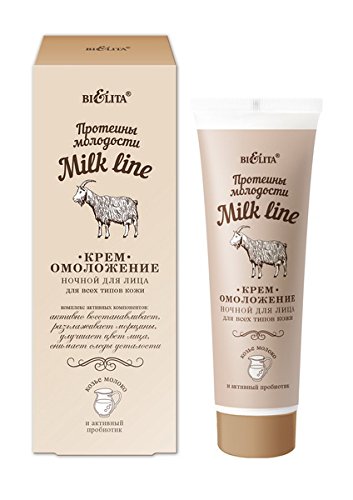 Night Face cream | With goat milk | for all skin types | Moisturizes, saturates the skin with vitamins, smoothes wrinkles | 50 ml