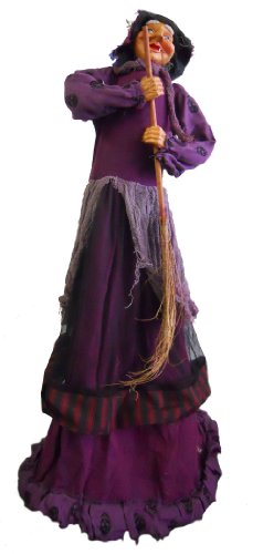 Ms Standup Halloween Witch Decoration 35" Light And Sound Activated