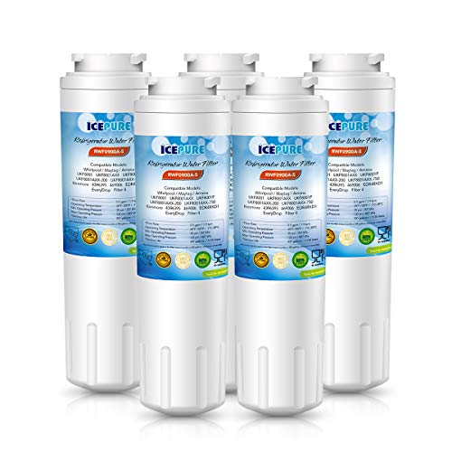 ICEPUREUKF8001 Replacement Refrigerator Water Filter For Maytag UKF8001, UKF8001AXX, Whirlpool 4396395, EDR4RXD1, 469006, EveryDrop Filter 4, RWF0900A, 5PACK