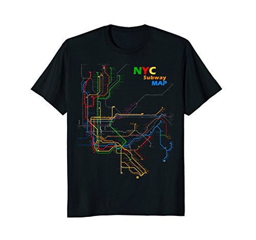 SunGalNew York City Subway Map NYC Lines Transit for Men Women T-Shirt