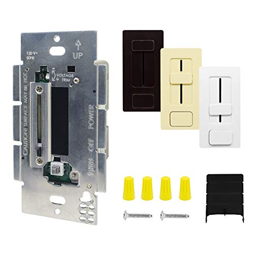 HitLightsLED Driver and Dimmer Switch Single Integrated Unit, EZDim 120V AC – 12 V DC 60Watt Wall Dimmer Switch with Most Solid Color 12V DC Tape Lights