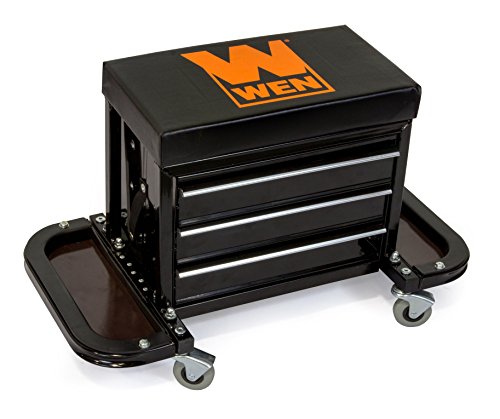 Wen 73015 Garage Glider Rolling Tool Chest Seat