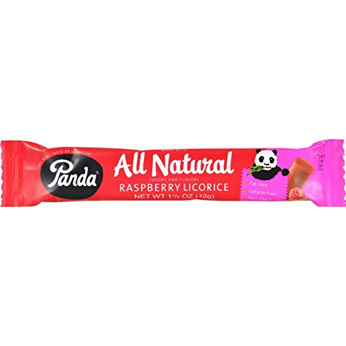 Panda Licorice Bars - Raspberry - Case Of 36 - 1.125 Oz