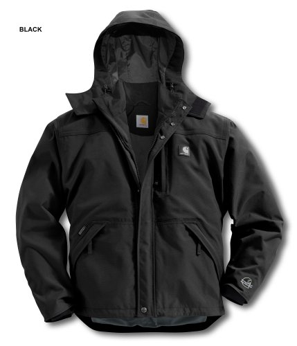 Carhartt Men's Shoreline Jacket Waterproof Breathable Nylon,Black  (Closeout),X-Large