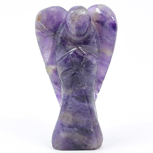 Reiki Crystal Products Amethyst Angel, Amethyst Angel Statues, Natural Crystal Stone Angel Size 5 cm (2 inch)