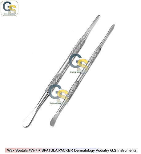 Wax Spatula #W-7 + Spatula Packer Dermatology Podiatry G.S Instruments