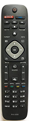 Universal Remote PHI-958 Compatible with All Philips Smart TV URMT39JHG003 YKF340-001 YKF340001