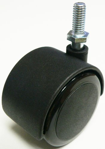 Oajen 2" heavy duty soft wheel caster with M8 - 1.25 x 20mm, metric, pack of 4