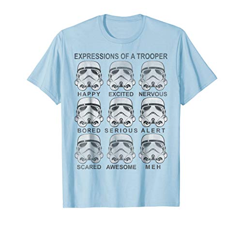 STAR WARSStormtrooper Facial Expressions Graphic T-Shirt T-Shirt