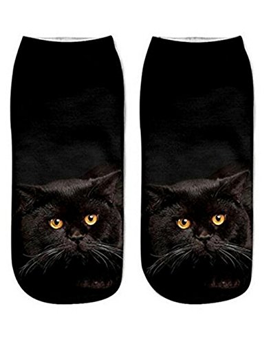 Gluckliy Women Girls Low Ankle Athletic Funny Socks Cute Cat Novelty Happy Socks Fitness Sport Stocking