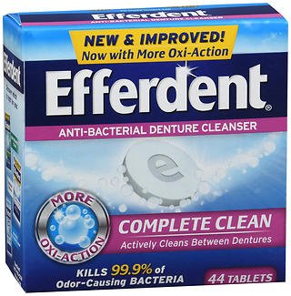 Efferdent Denture Cleanser Tablets Anti-Bacterial - 44 ct, Pack of 4