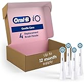 Oral-B iO Series Gentle Care Electric Toothbrush Replacement Brush Heads for an Oral-B Electric Toothbrush, 4 Count, White