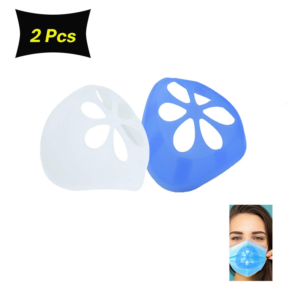 2Pcs 3D Silicone Bracket Lipstick Protection Stand Inner Cushion Support Nasal Pad for Mouth and Nose Increase Breathing Space Help Breathe Smoothly Protect Your Breathing Health