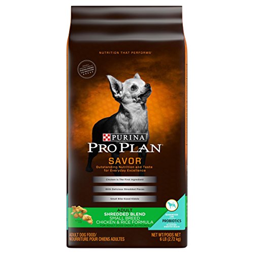 Purina Pro Plan Savor Shredded Blend Small Breed Formula Chicken & Rice Adult Dry Dog Food - 6 Lb. Bag