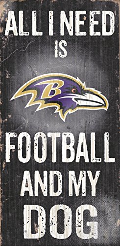 Fan CreationsN0640 Baltimore Ravens Football and My Dog Sign