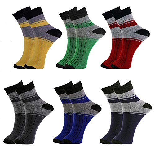 SUPER DEAL BAZZAR STORE Men's Cotton Socks Pack of 6 Ankle Length (Multicolour, Free Size)