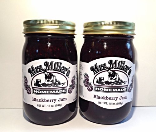 Mrs. Miller'sAmish Homemade Blackberry Jam 18 oz/509g - 2 Jars