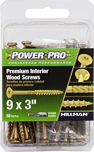 196585TV Non-Branded Items (Home Improvement) 42473 AP Wood Screw (50 Pack), 9 x 3"