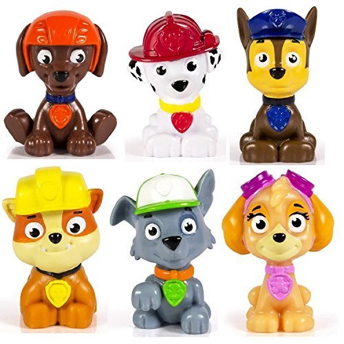 Best Seller Kids Paw Patrol Mini Figures Set Of 6 - Rocky Zuma Skye Rubble Marshall & Chase