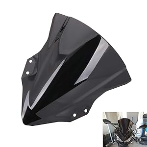 Motorcycle Windscreen Windshield Double Bubble For Kawasaki Ninja 400 2018-2019