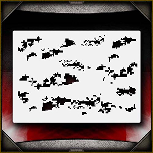 Digital Camo 2 AirSick Airbrush Stencil Template