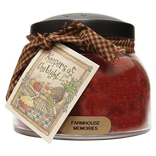 A Cheerful GiverFarm House Memories Mama Scented Glass Jar Candle (22oz) with Lid & True to Life Fragrance Made in USA