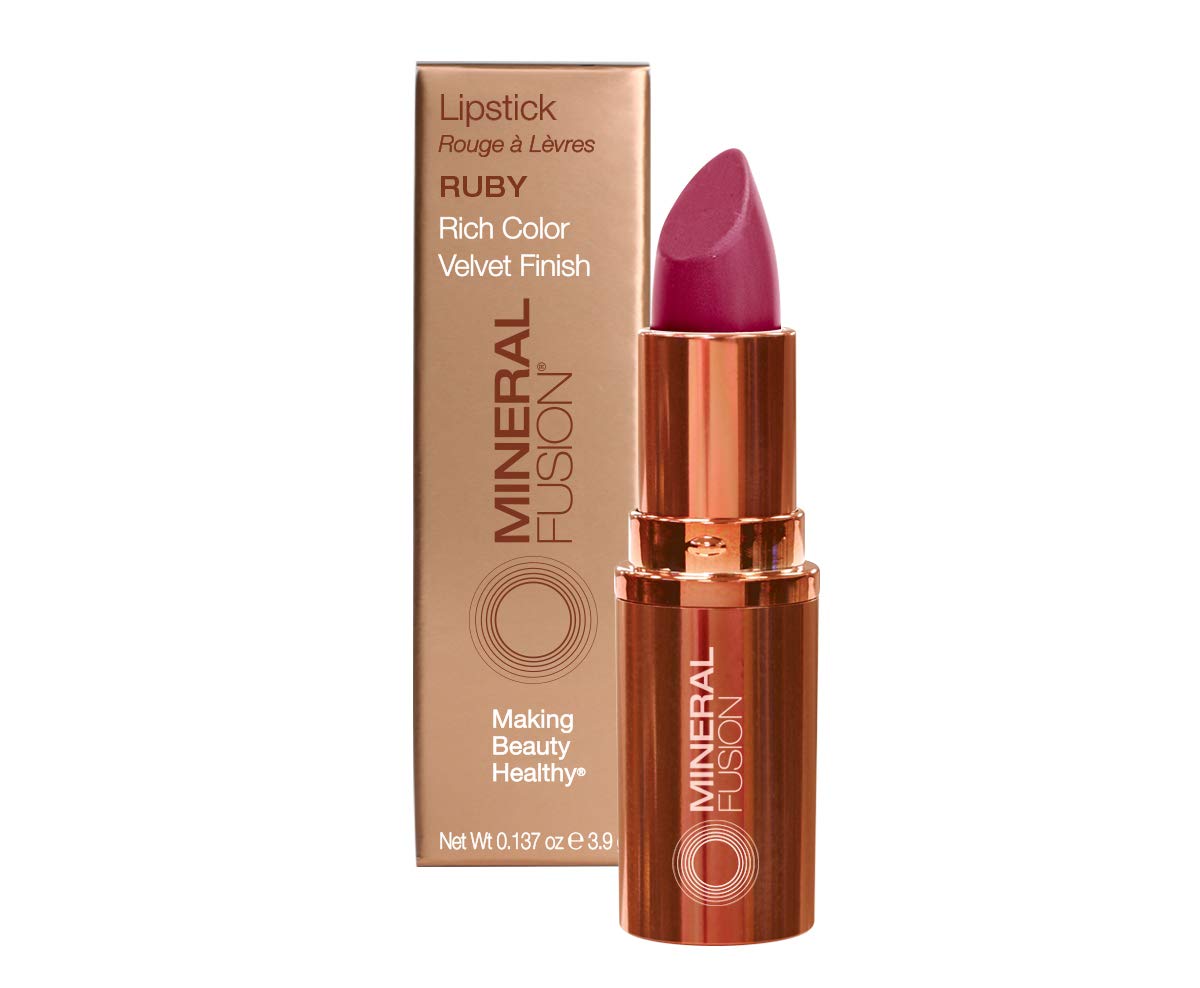 Velvet Finish Lipstick - Ruby by Mineral Fusion for Women - 0.13 oz Lipstick