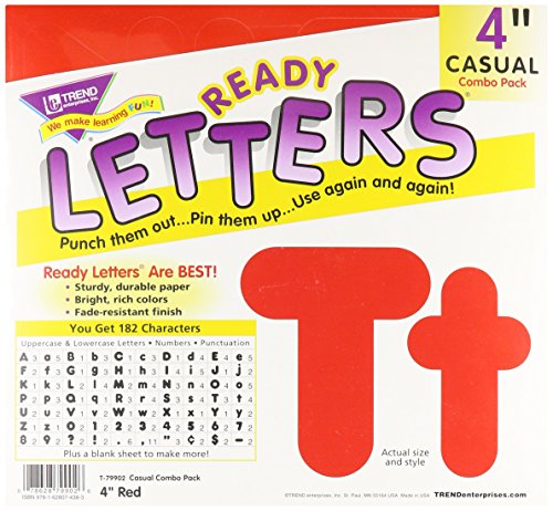 Trend Ready Letters Letter &amp Number, Red