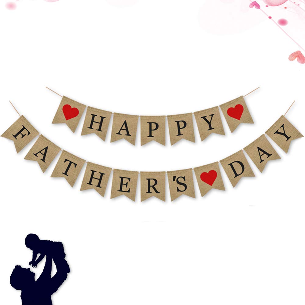 Happy Fathers Day Banner | Happy Fathers Day Decorations Party Supplies | Father’s Day Decor Fathers Day Sign | Gi1fts from Son and Daughter