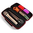 Vaguelly Wireless Microphone Case: Hard EVA Case for Handheld Microphone Dual Mic Bag Microphone Hard Carrying Travel Case, B