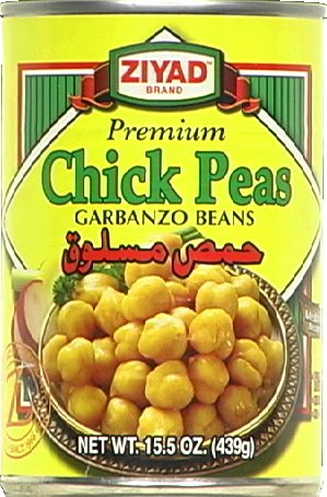 Ziyad Beans Chick Peas (Hummous Haab), 15.5000-ounces (Pack of6)