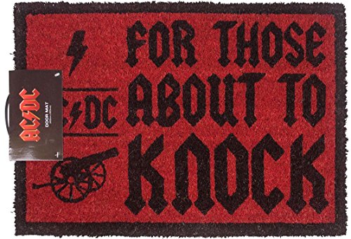 Pyramid International Acdc Doormat For Those About To Knock 40 X 57 Cm Tappeti