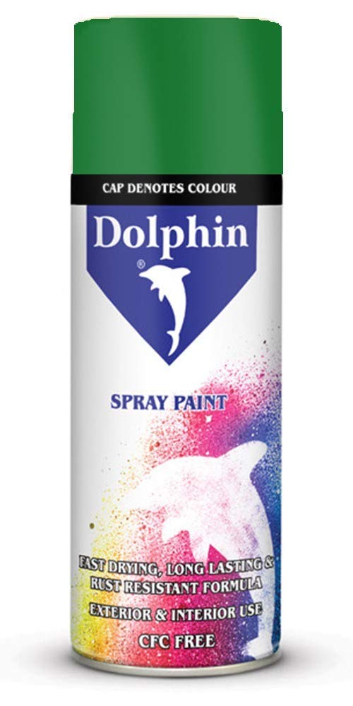 DOLPHIN Spray Paint Fresh Green Color Diy Home Industrial Garage Automobiles Use 400 ml Fast Drying All Weather Resistance