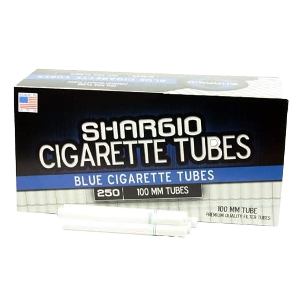 Shargio Blue Filter Tubes Contains 100mm Size, 250ct Light Flavor, Stronger and Rigid Paper Which Comes with - Pack of 4