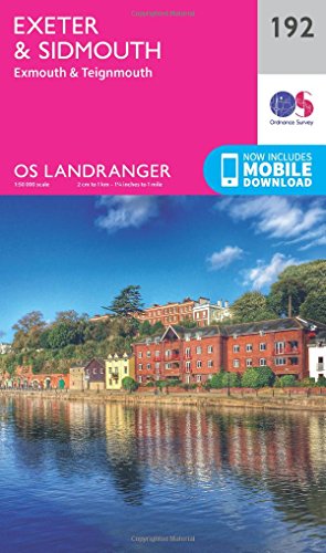 Exeter & Sidmouth Map | Exmouth & Teignmouth | Ordnance Survey | OS Landranger Map 192 | England | Walks | Cycling | Days Out | Maps | Adventure