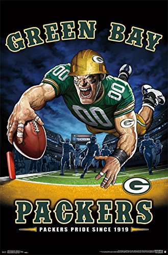 Trends InternationalNFL Green Bay Packers - End Zone 17 Wall Poster, 22.375" x 34", Unframed Version