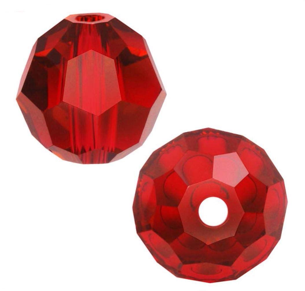 100pcs Adabele Austrian 6mm Faceted Round Crystal Beads Siam Red Compatible with 5000 Swarovski Crystals Preciosa SS2R-605