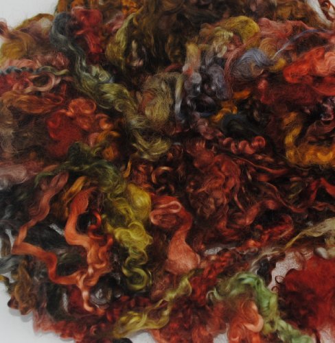 heidifeathers Dyed Curly Wool Locks - Autumn