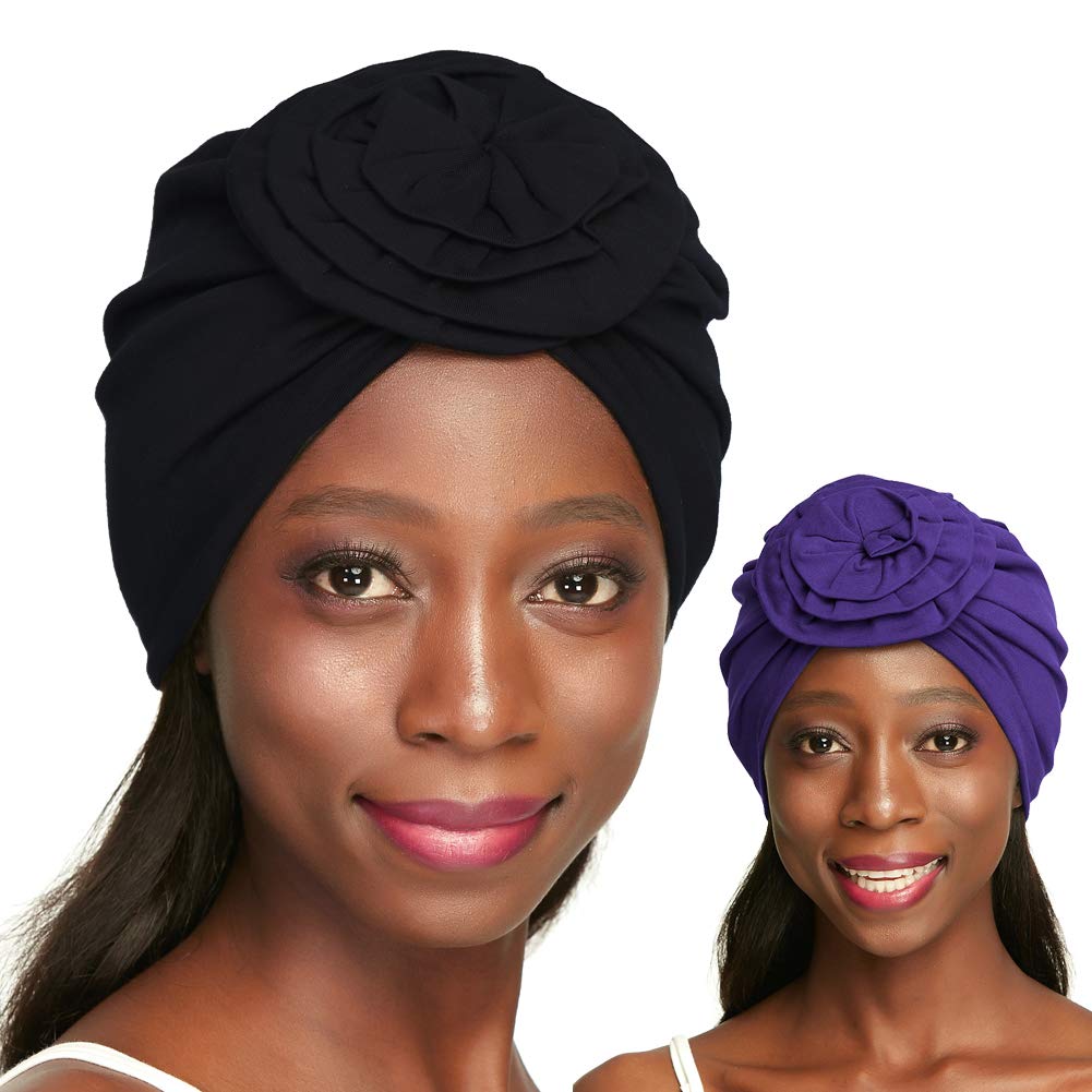 Turban Hair Wrap Stylish Headwear –Outer Cotton, Inside Silk Satin