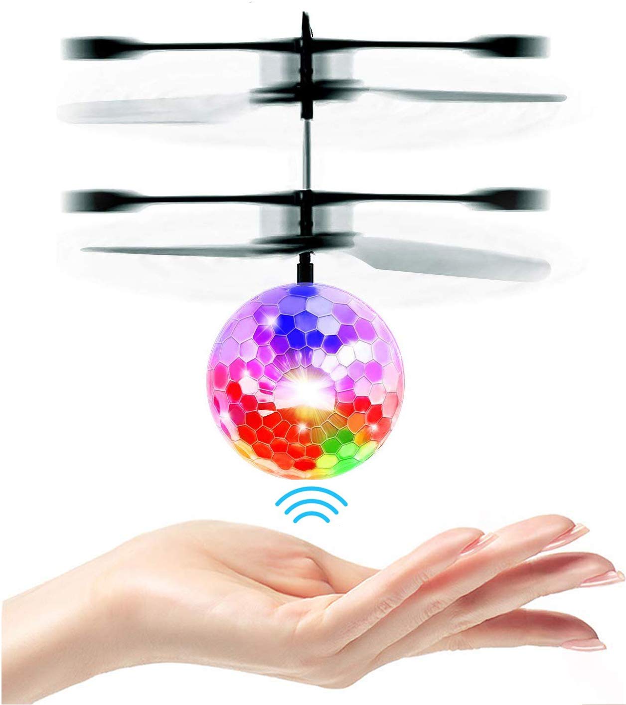 UTTORA Flying Ball, Kids Toys Remote Control Helicopter Ball Mini Drone Infrared Induction with Flashing LED Lights for Boys Girls Adults Toys