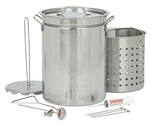 Bayou Classic 1118 32-Quart Stainless Steel Turkey Fryer